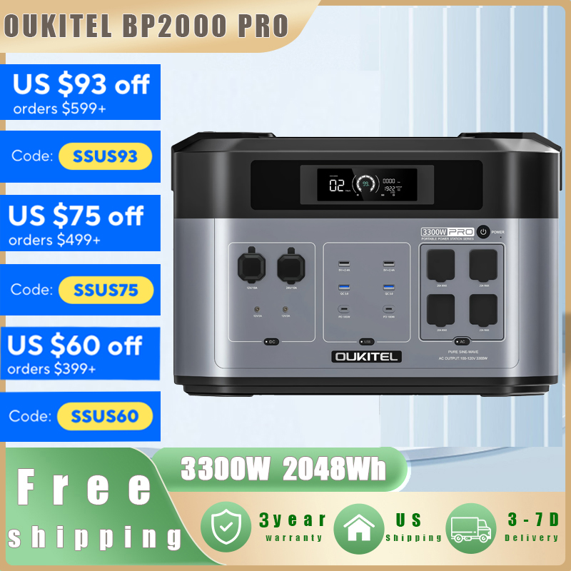 Drone Solar Charger - OUKITEL BP2000 PRO Portable Power Station