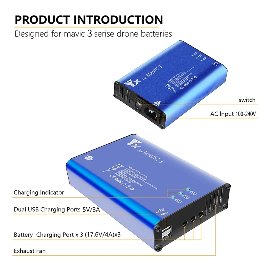 Battery Charger Hub 5in1 Charg - Drone Charging Hub reseña y precio