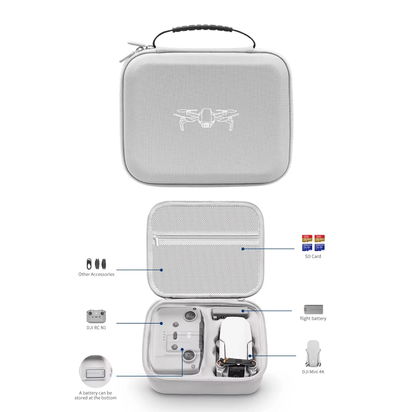 Storage Bag Protective Carryin - Drone Controller Hood reseña y precio