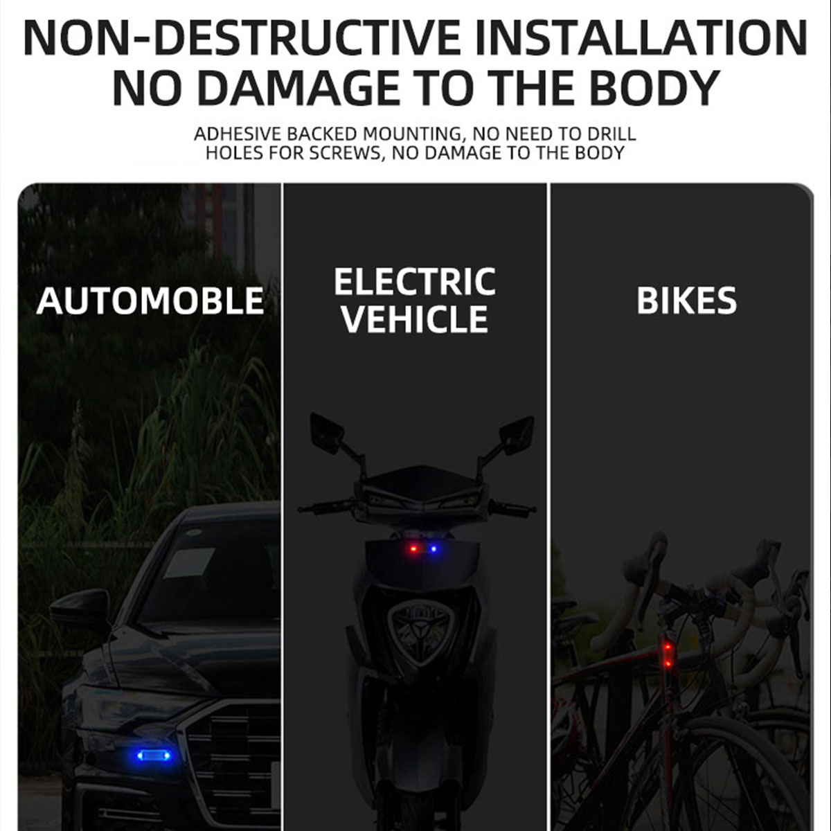 Solar Power Anti-Theft Alarm L - Drone Strobe Light reseña y precio