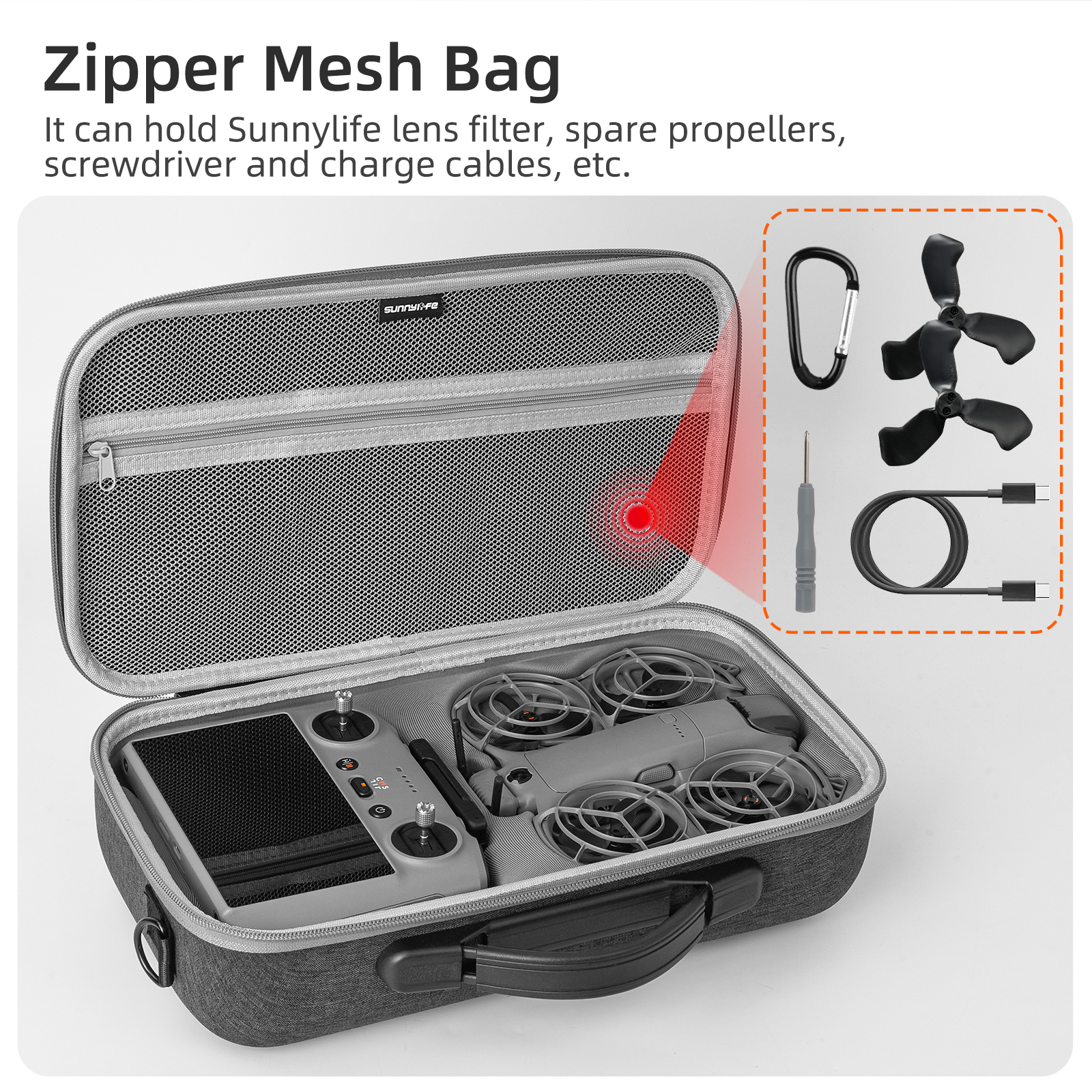 Portable Carrying Case For DJI - Drone Controller Hood reseña y precio