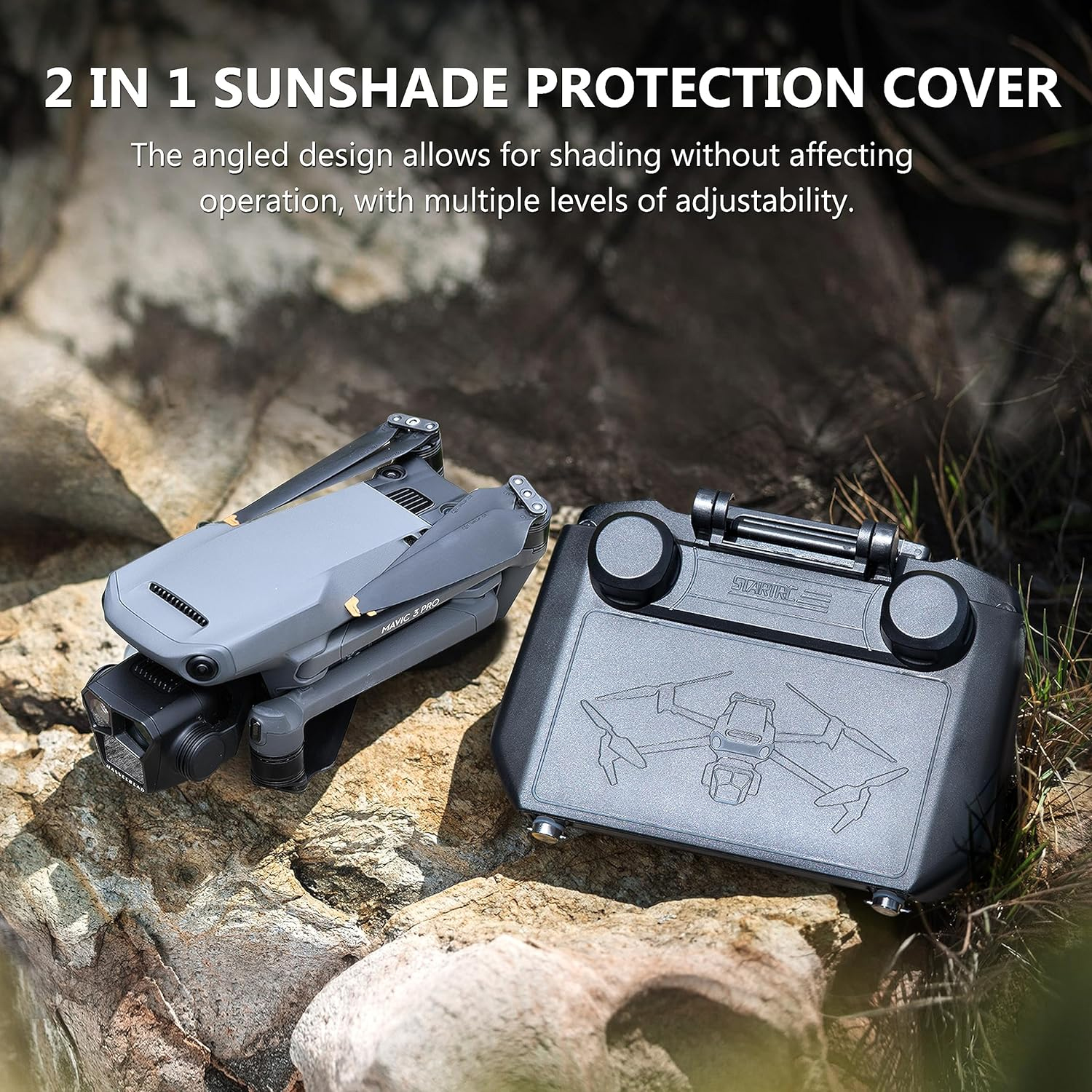 2-in-1 Sun Hood & Joystick Cov - Drone Controller Hood reseña y precio